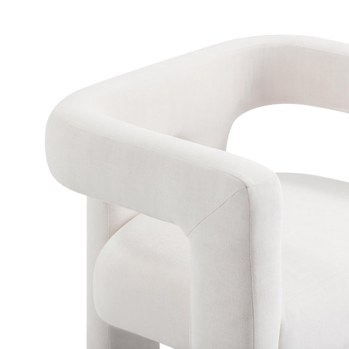 Sloane Bone White Recycled Fabric Chair