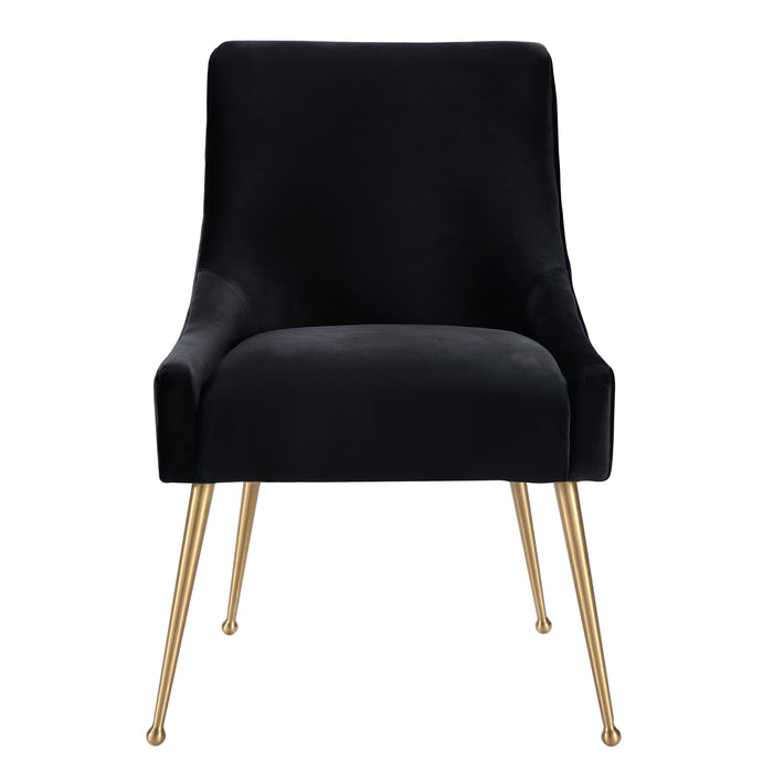 Beatrix Black Velvet Side Chair - UK