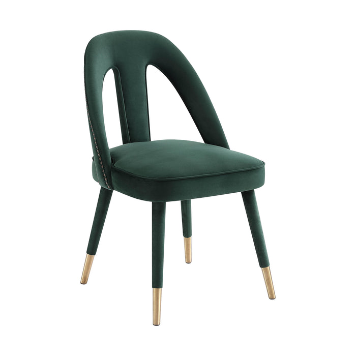 Petra Forest Green Velvet Side Chair - UK