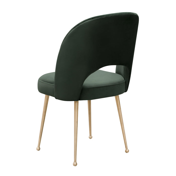 Swell Forest Green Velvet Chair - UK