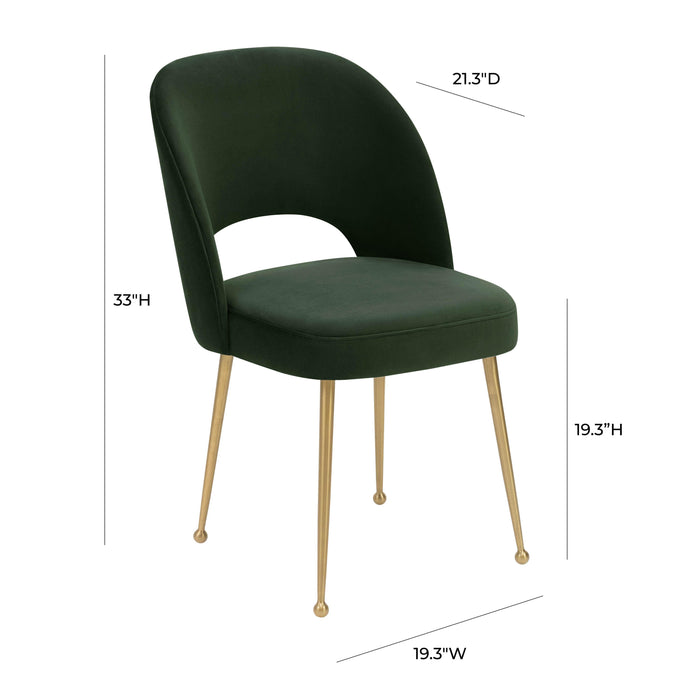 Swell Forest Green Velvet Chair - UK