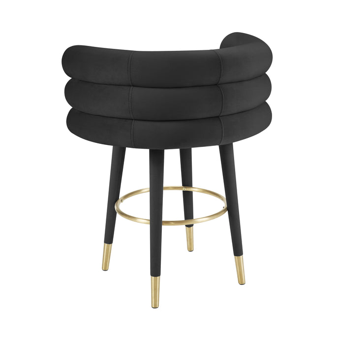 Betty Black Velvet Counter Stool - UK