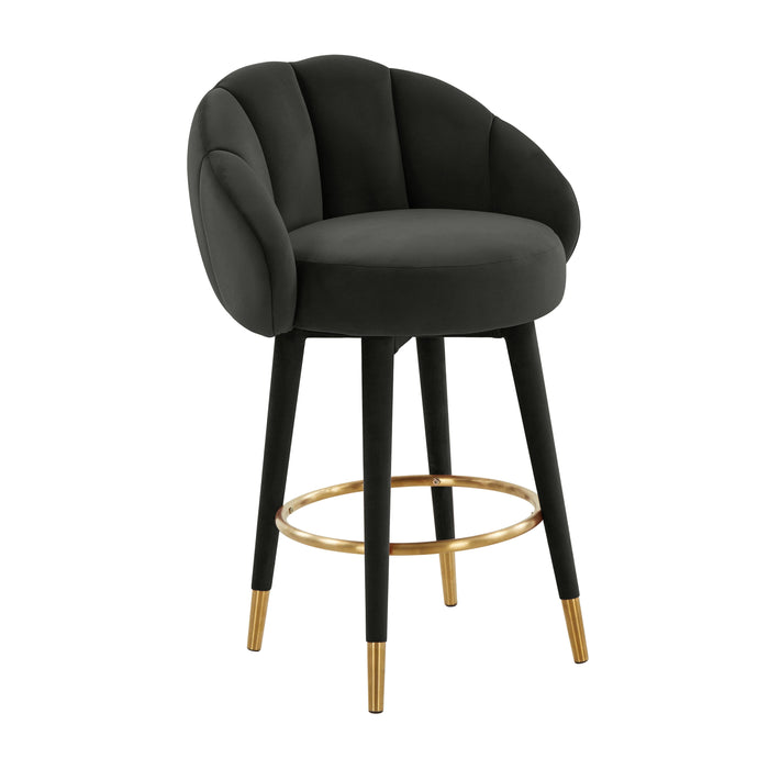 Myla Black Swivel Counter Stool - UK