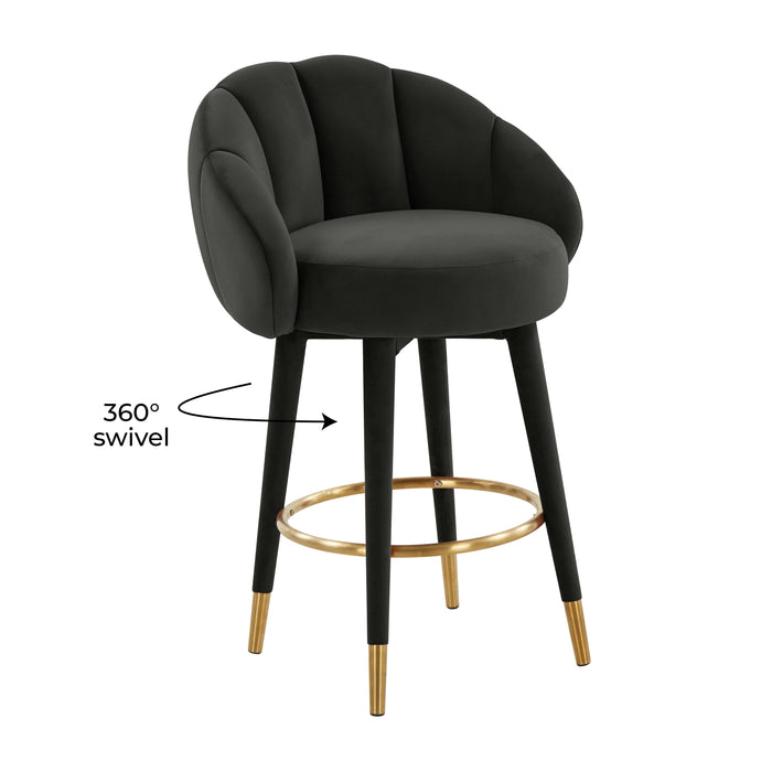 Myla Black Swivel Counter Stool - UK