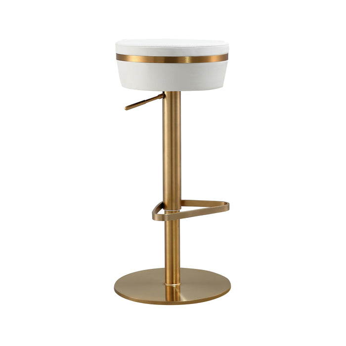 Astro White and Gold Adjustable Stool - UK