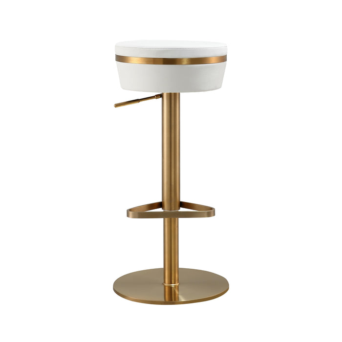 Astro White and Gold Adjustable Stool - UK