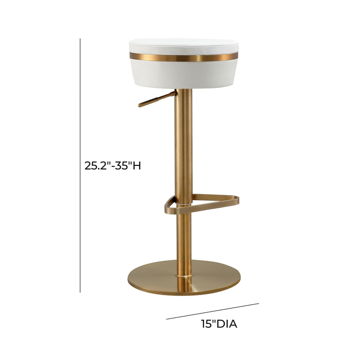 Astro White and Gold Adjustable Stool - UK
