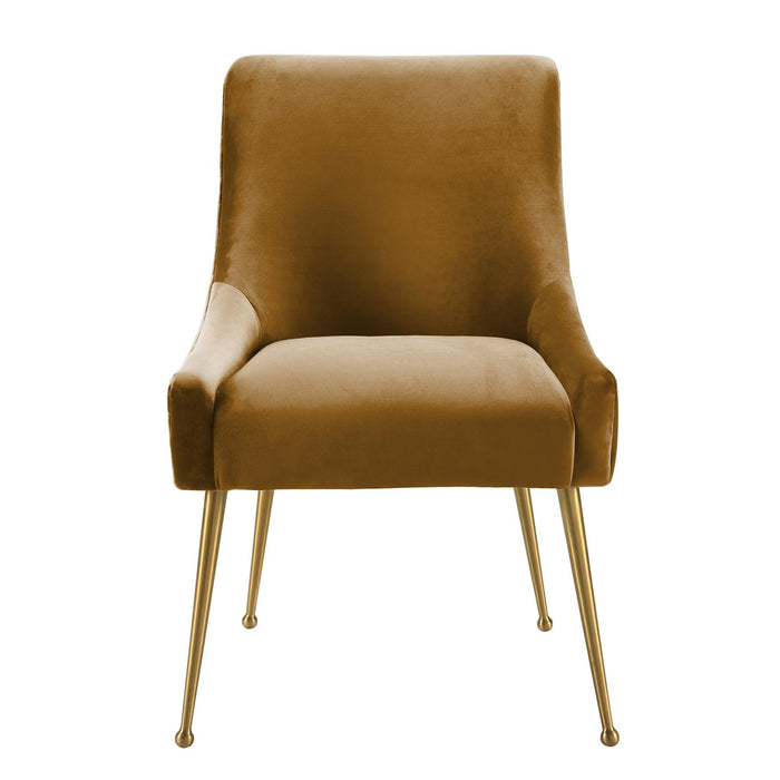 Beatrix Cognac Velvet Side Chair - UK
