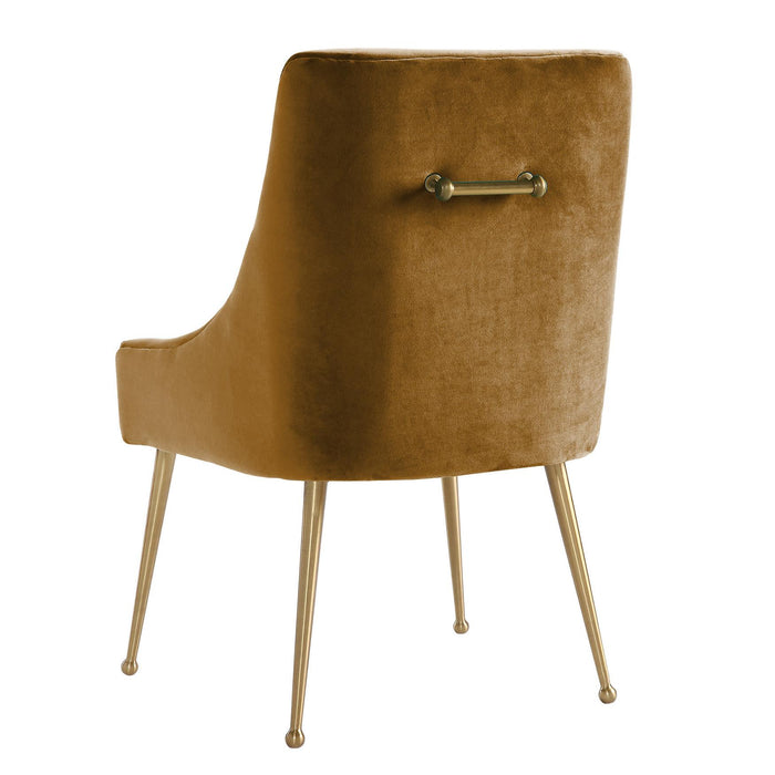 Beatrix Cognac Velvet Side Chair - UK