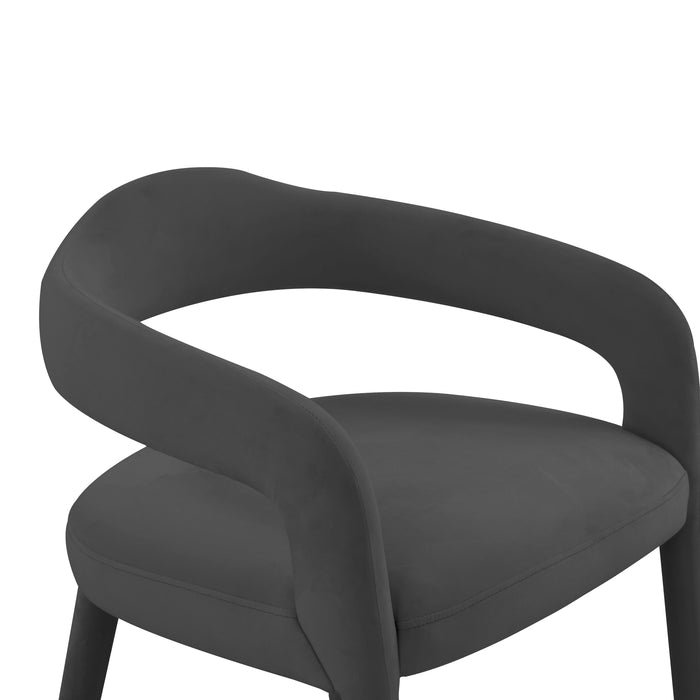 Lucia Black Velvet Dining Chair - UK