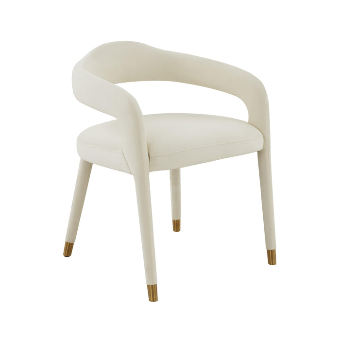 Lucia Cream Velvet Dining Chair - UK