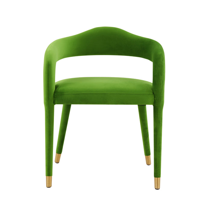 Lucia Green Velvet Dining Chair - UK