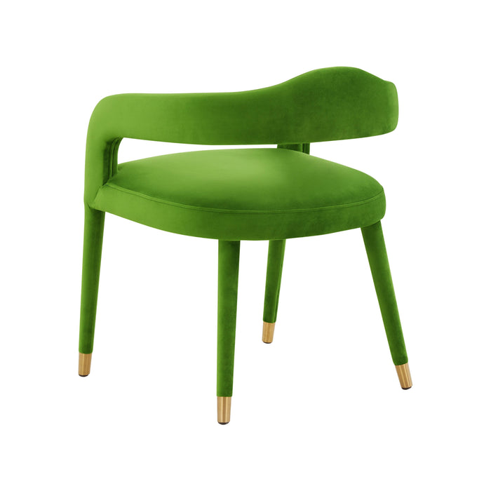 Lucia Green Velvet Dining Chair - UK