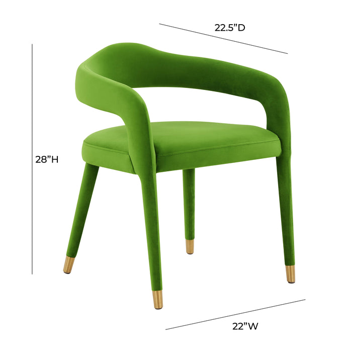 Lucia Green Velvet Dining Chair - UK
