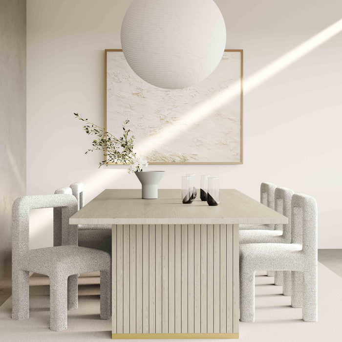 Hazel Grey Boucle Dining Chair - UK