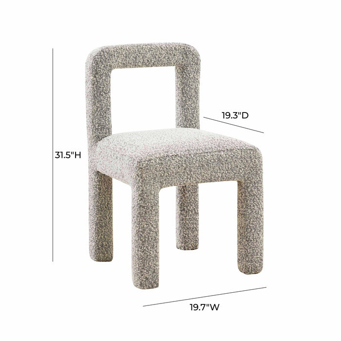 Hazel Grey Boucle Dining Chair - UK