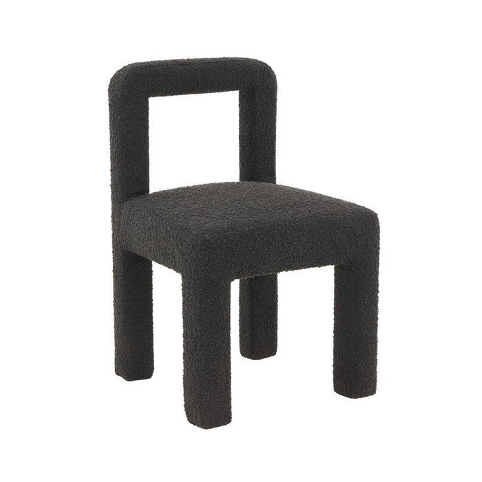 Hazel Black Boucle Dining Chair - UK