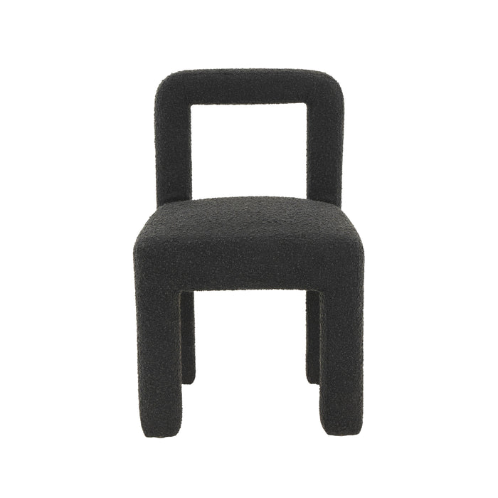 Hazel Black Boucle Dining Chair - UK