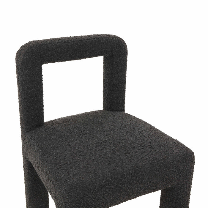 Hazel Black Boucle Dining Chair - UK