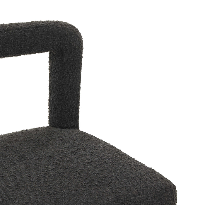 Hazel Black Boucle Dining Chair - UK