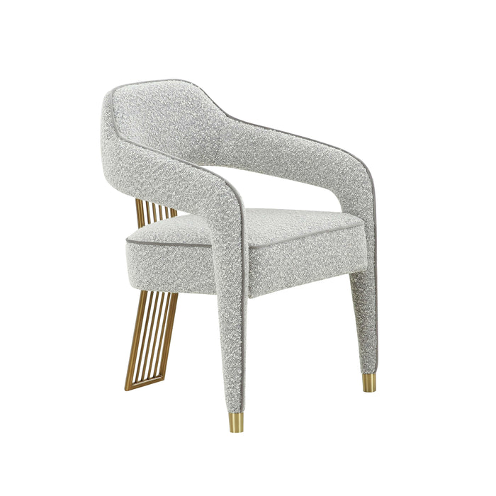 Corralis Speckled Grey Boucle Dining Chair - UK