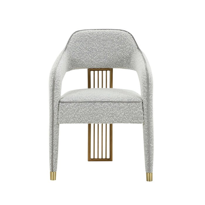 Corralis Speckled Grey Boucle Dining Chair - UK