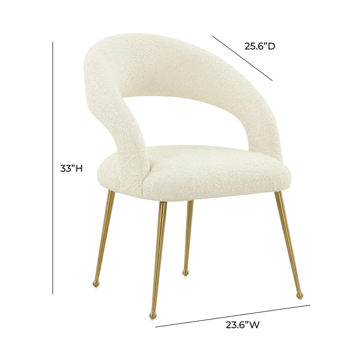 Rocco Cream Boucle Dining Chair - UK