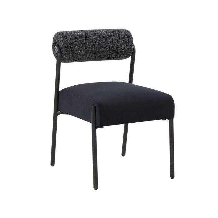 Jolene Black Velvet Dining Chair - Set of 2 - UK