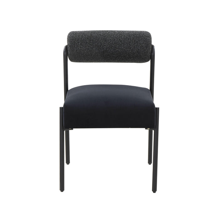 Jolene Black Velvet Dining Chair - Set of 2 - UK