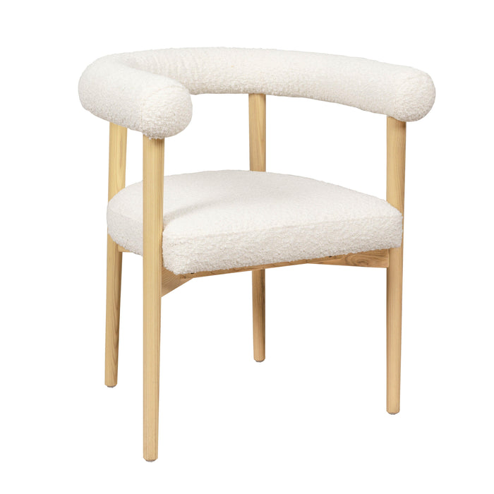 Spara Cream Boucle Dining Chair - UK