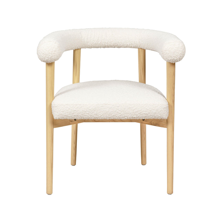 Spara Cream Boucle Dining Chair - UK