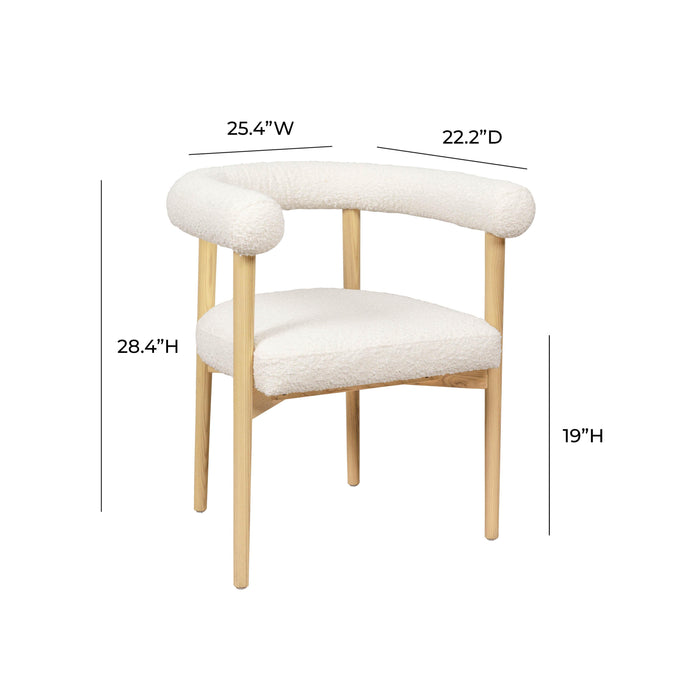 Spara Cream Boucle Dining Chair - UK