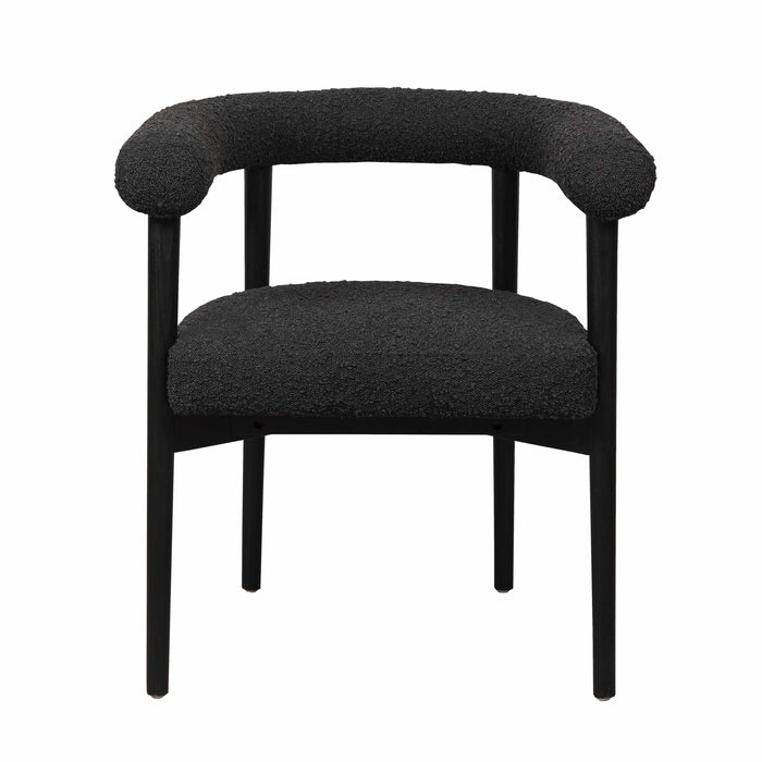 Spara Black Boucle Dining Chair - UK