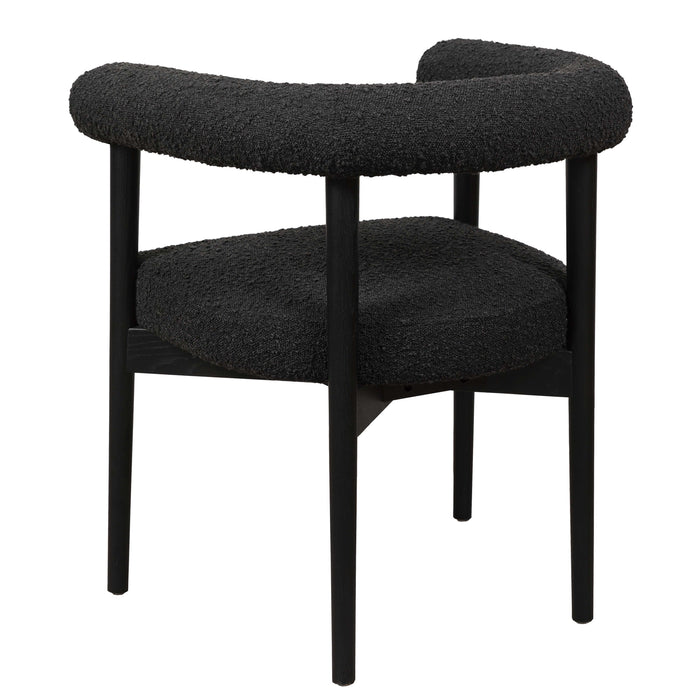 Spara Black Boucle Dining Chair - UK