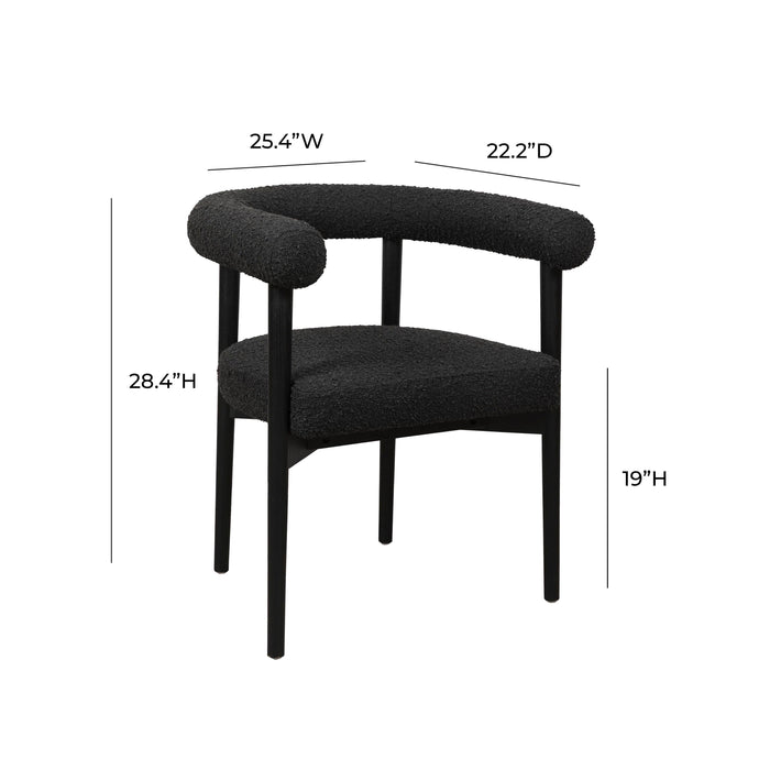 Spara Black Boucle Dining Chair - UK