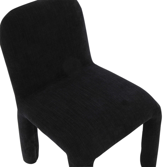 Georgia Midnight Black Chenille Dining Chair - UK