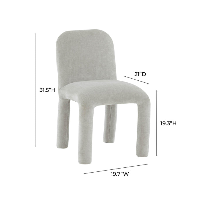 Georgia Light Grey Chenille Dining Chair - UK