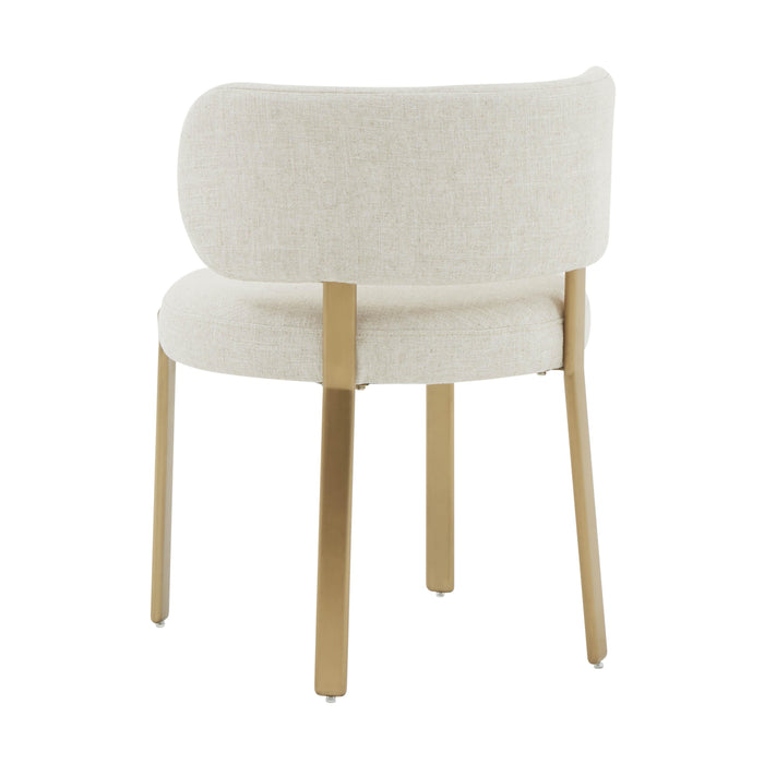 Margaret Cream Performance Linen Dining Chair - UK