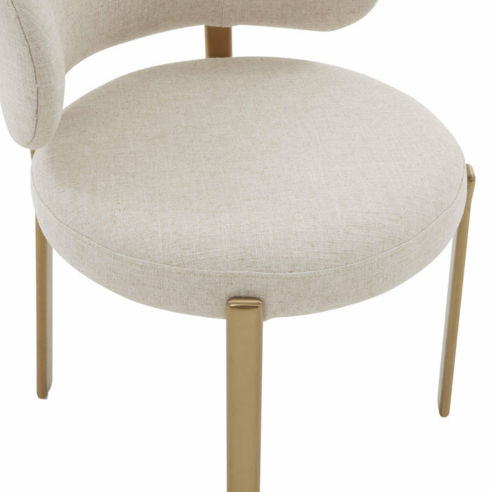 Margaret Cream Performance Linen Dining Chair - UK