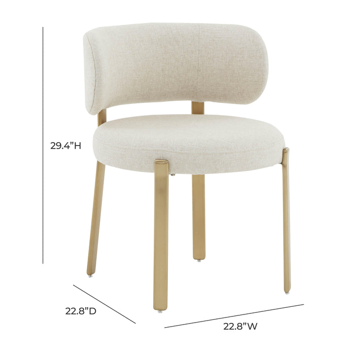 Margaret Cream Performance Linen Dining Chair - UK