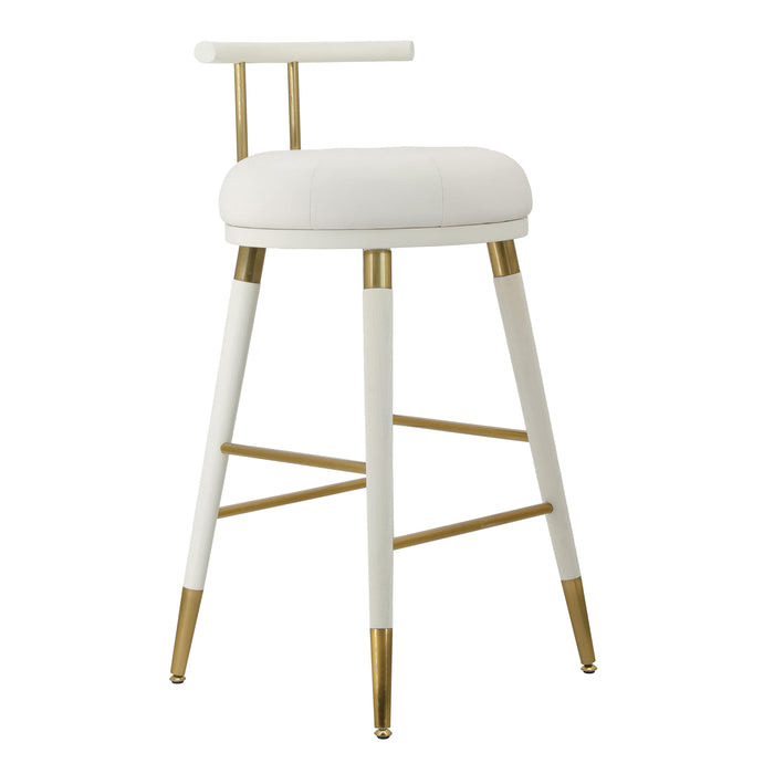Juniper White Vegan Leather Counter Stool - UK