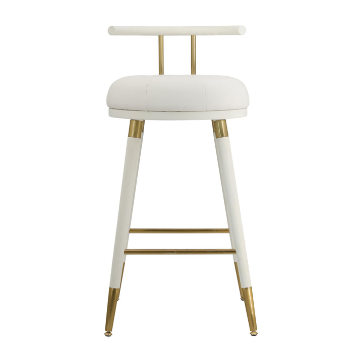 Juniper White Vegan Leather Counter Stool - UK