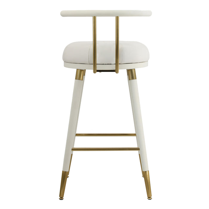 Juniper White Vegan Leather Counter Stool - UK