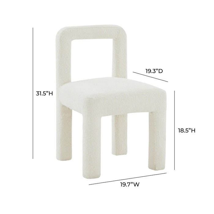 Hazel Cream Boucle Dining Chair - UK
