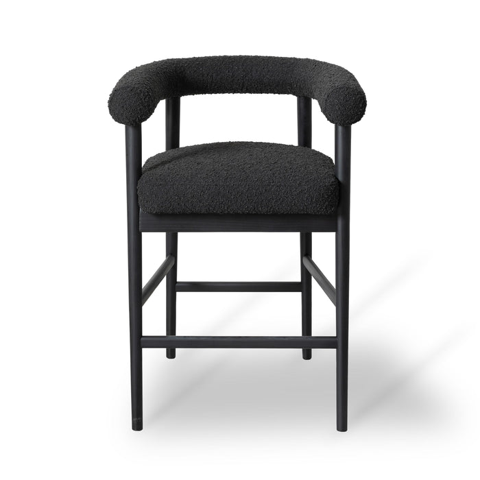 Spara Black Boucle Counter Stool - UK