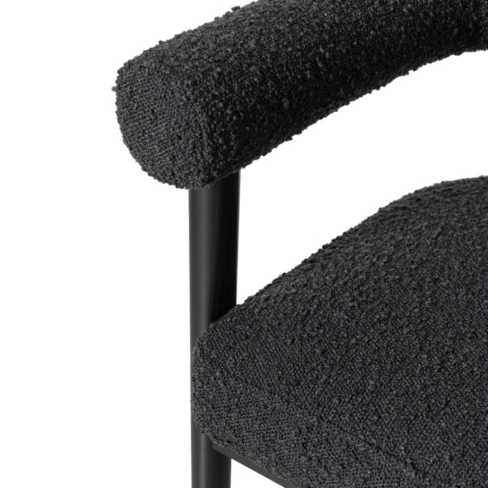 Spara Black Boucle Counter Stool - UK