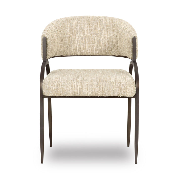 Tatum Taupe Textured Performance Boucle Dining Chair