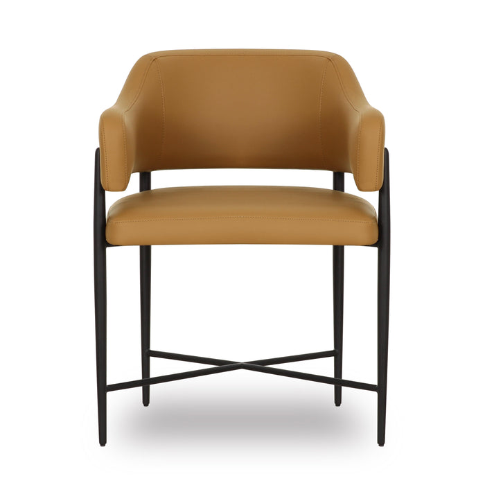 Sezanne Tan Vegan Leather Dining Chair