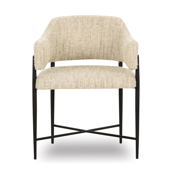 Sezanne Taupe Textured Performance Boucle Dining Chair
