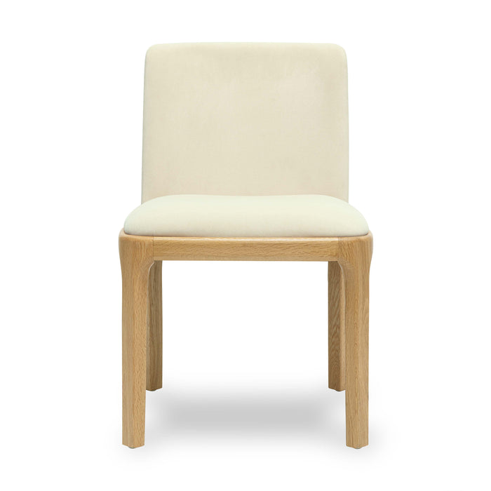 Rebecca Cream Performance Velvet Dining Chair